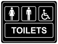 1295 TOILETS Women Men Disabled Metal Aluminium Plaque Sign Door Shop Bar Pub