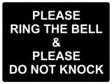 500 PLEASE RING BELL DO NOT KNOCK Metal Aluminium Plaque Sign Door House Office