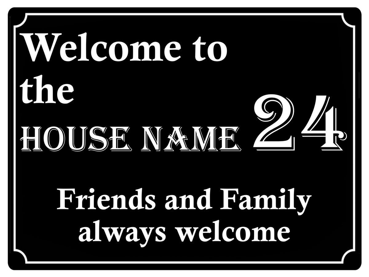 523 Custom Personalised Name Number Address House Metal Aluminium Sign Plaque Door Wall