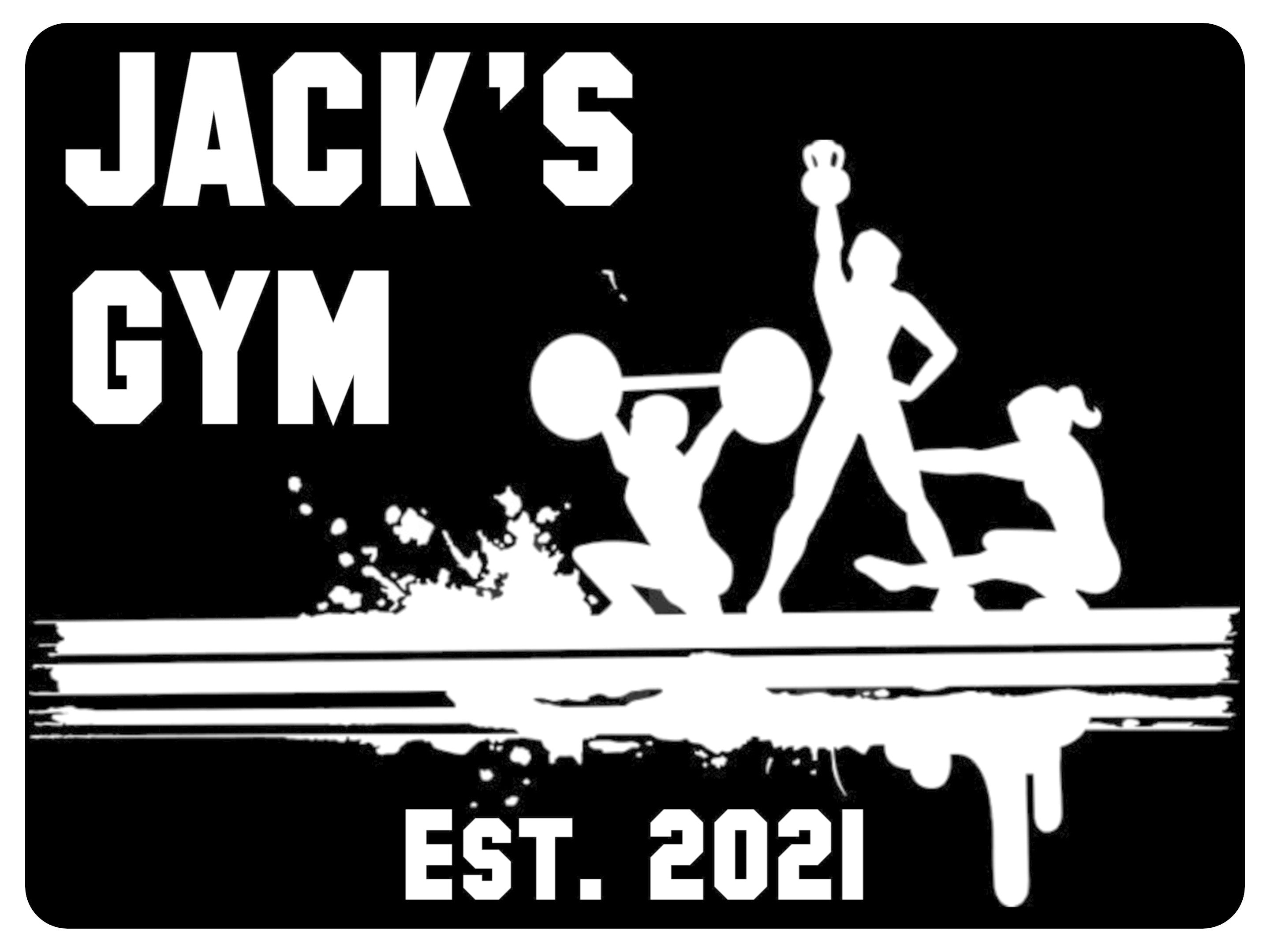 869 Custom Personalised Name's Gym Metal Aluminium Sign Plaque Fitness Door Wall