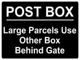 498 POST BOX Metal Aluminium Plaque Sign Door House Office Gate Letters Parcels