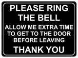 1324 PLEASE RING THE BELL Metal Aluminium Plaque Sign House Office Door Gate