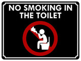 1439 NO SMOKING IN THE TOILET Safety Metal Aluminium Plaque Sign Door Wall