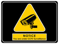 708 CCTV Surveillance Safety Metal Aluminium Plaque Sign Wall House Office Pub