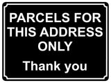 1351 PARCELS FOR THIS ADDRESS ONLY Metal Aluminium Plaque Sign Door House Gate