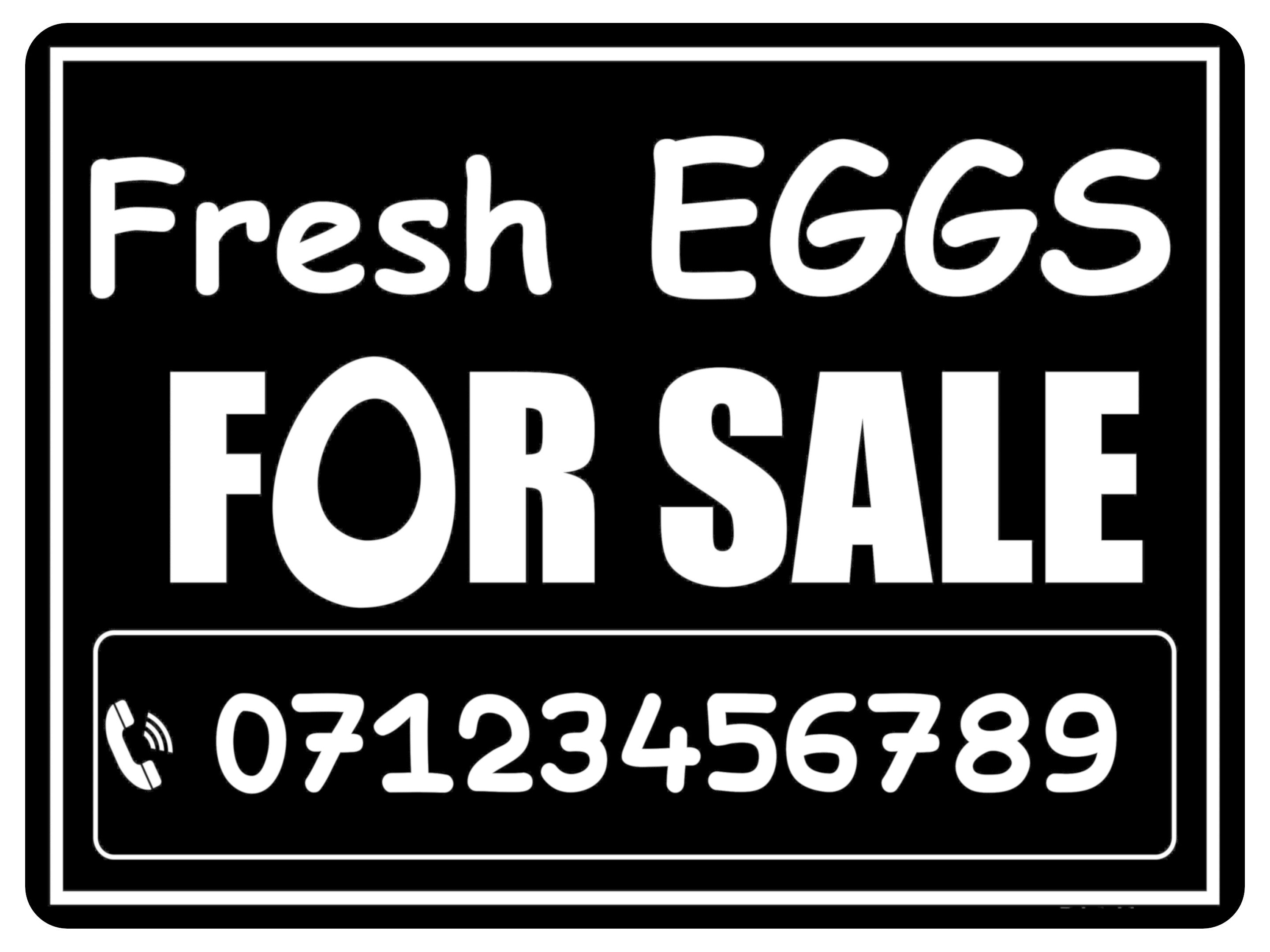 810 Custom Personalised Fresh EGGS FOR SALE Metal Aluminium Plaque Sign Door Gate House Farm