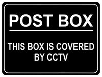 1135 POST BOX THIS BOX IS COVERED BY CCTV Metal Aluminium Sign Plaque House Door