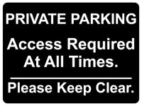 1056 PRIVATE PARKING Keep Clear Metal Aluminium Plaque Sign Door Gate House Office