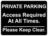 1056 PRIVATE PARKING Keep Clear Metal Aluminium Plaque Sign Door Gate House Office