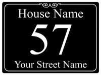 158 Personalised Name Number Address House Metal Aluminium Sign Plaque Door Wall