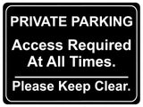 1057 PRIVATE PARKING Keep Clear Metal Aluminium Plaque Sign Door Gate House Office