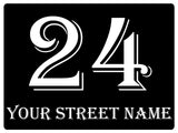 542 Custom Personalised Number Address House Metal Aluminium Sign Plaque For Door Wall