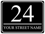 1461 Custom Personalised Address Metal Aluminium Plaque Sign House Door Office