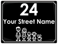 667 Personalised Address Family House Metal Aluminium Sign Plaque Door Wall Gate