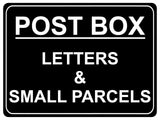 832 POST BOX LETTERS & SMALL PARCELS Metal Aluminium Plaque Sign House Gate Door