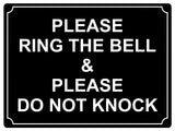 501 PLEASE RING BELL DO NOT KNOCK Metal Aluminium Plaque Sign Door House Office