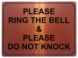 501 PLEASE RING BELL DO NOT KNOCK Metal Aluminium Plaque Sign Door House Office