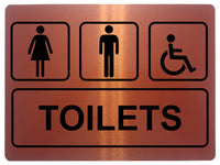 1294 TOILETS Women Men Disabled Metal Aluminium Plaque Sign Door Shop Bar Pub