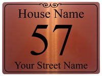 158 Personalised Name Number Address House Metal Aluminium Sign Plaque Door Wall