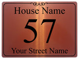 158 Personalised Name Number Address House Metal Aluminium Sign Plaque Door Wall