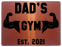 684 Custom Personalised DAD'S Gym Metal Aluminium Sign Plaque Fitness Door Wall