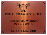 527 Personalised DIRECTOR HARD BRAIN Metal Aluminium Sign Plaque For Door Office