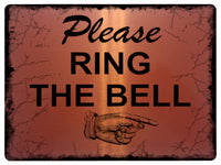 710 PLEASE RING THE BELL DIRECTION RIGHT Metal Door Sign Plaque House Office Gate