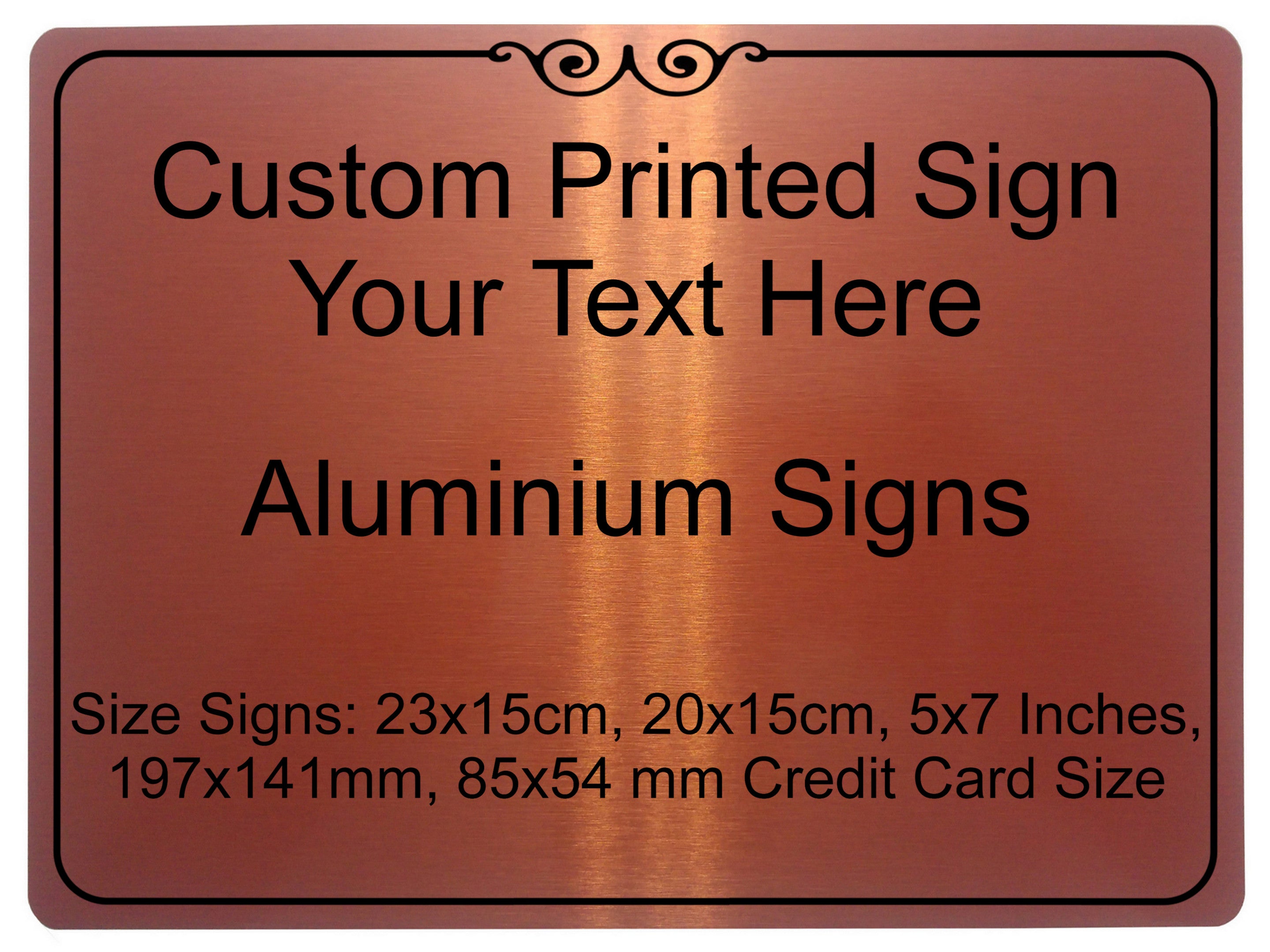 964 Custom Personalised Your Text Metal Aluminium Sign Door House Office Plaque