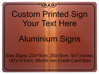 964 Custom Personalised Your Text Metal Aluminium Sign Door House Office Plaque