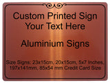 964 Custom Personalised Your Text Metal Aluminium Sign Door House Office Plaque