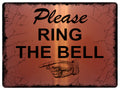 709 PLEASE RING THE BELL DIRECTION LEFT Metal Door Sign Plaque House Office Gate