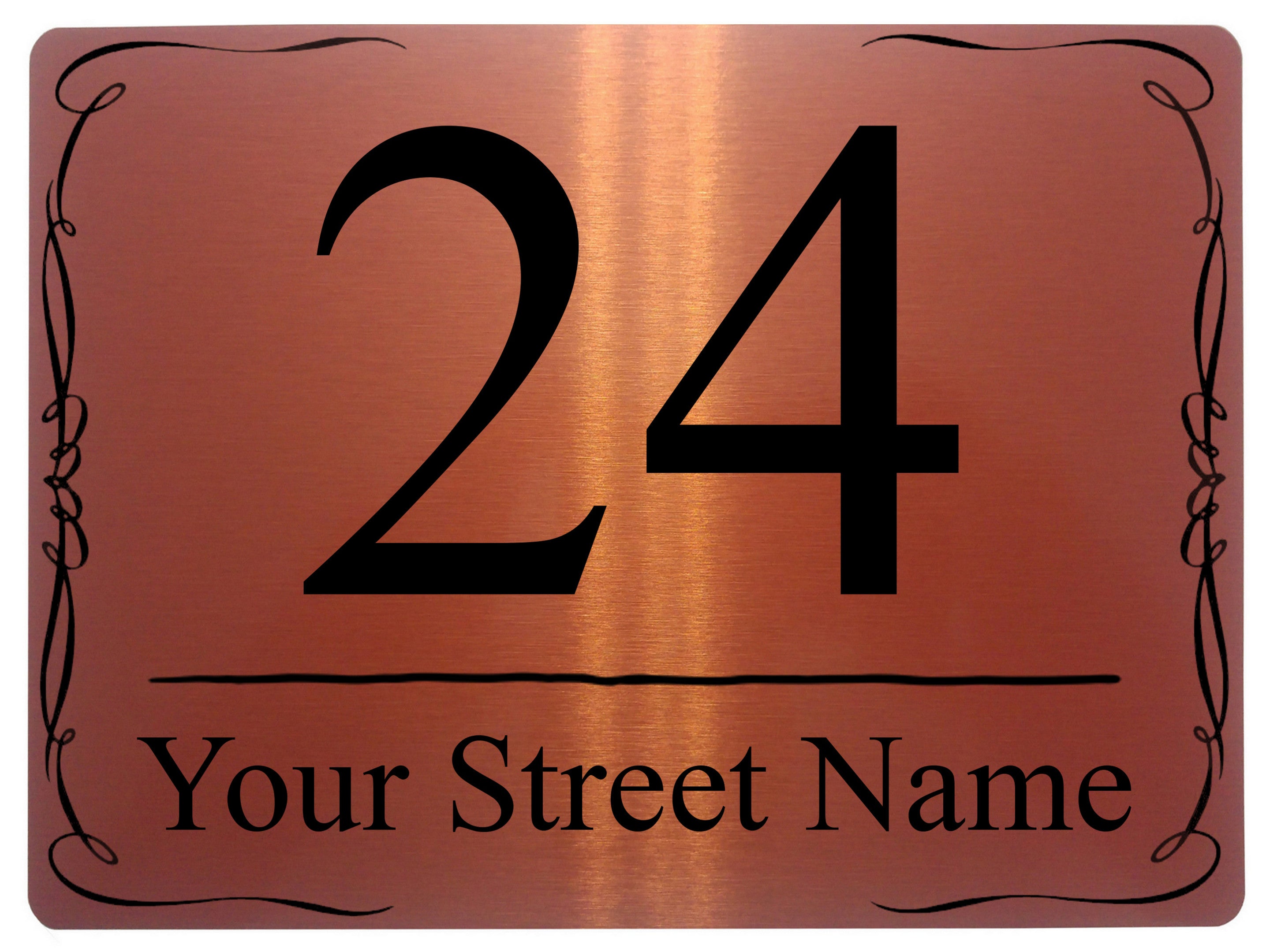548 Custom Personalised Number Address House Metal Aluminium Sign Plaque For Door Wall
