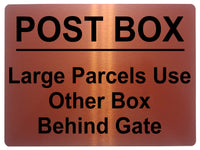 498 POST BOX Metal Aluminium Plaque Sign Door House Office Gate Letters Parcels