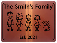 669 Custom Personalised Family Name House Metal Aluminium Sign Plaque Door Wall Gate