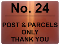 777 Custom Personalised POST & PARCELS Metal Plaque Sign For Door House Gate Letters