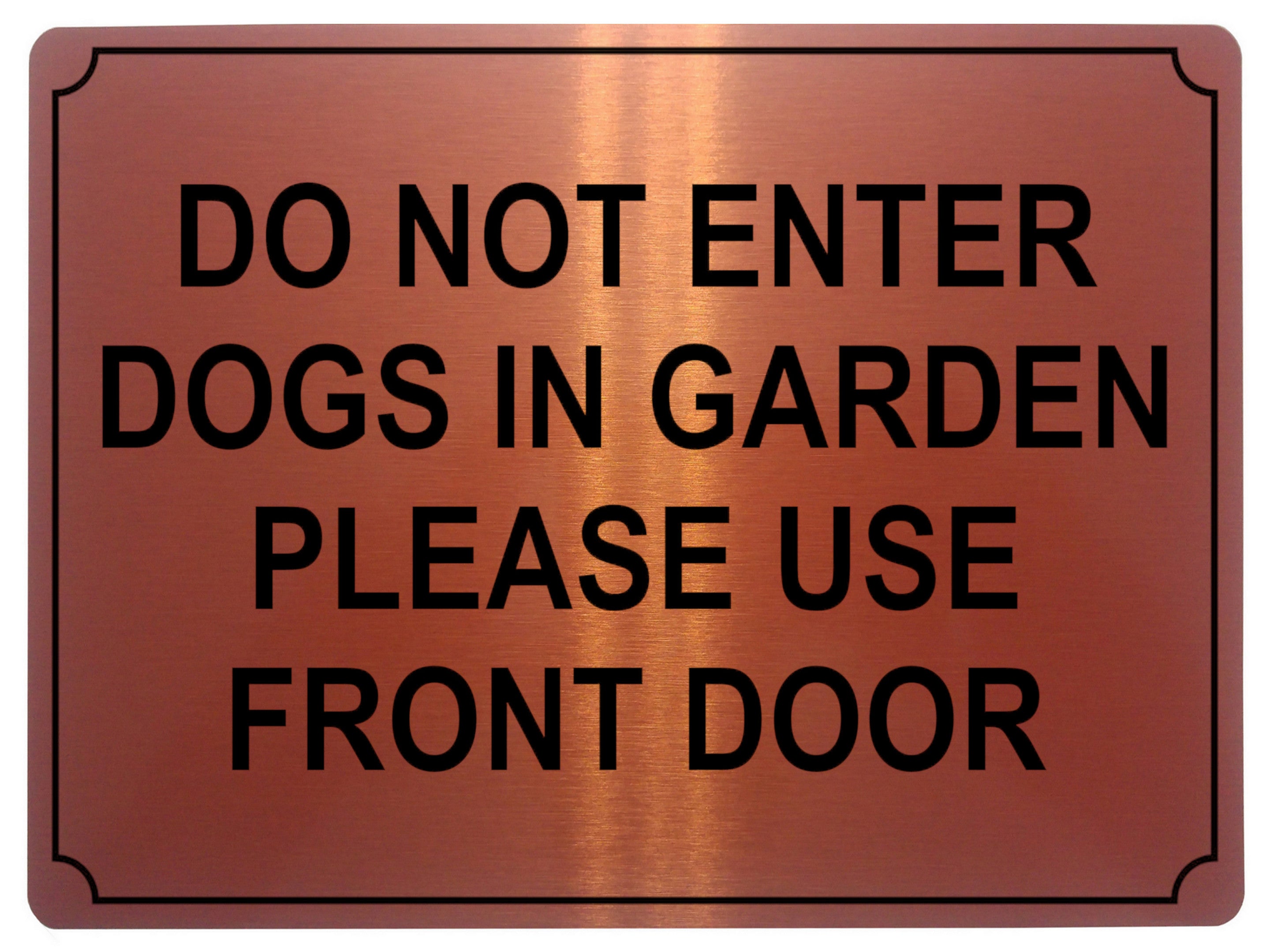 606 DO NOT ENTER PLEASE USE FRONT DOOR Metal Aluminium Plaque Sign House Door Gate