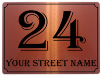 543 Custom Personalised Number Address House Metal Aluminium Sign Plaque For Door Wall