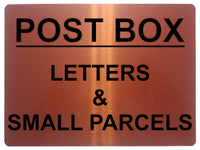 831 POST BOX LETTERS & SMALL PARCELS Metal Aluminium Plaque Sign House Gate Door