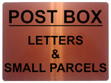 831 POST BOX LETTERS & SMALL PARCELS Metal Aluminium Plaque Sign House Gate Door