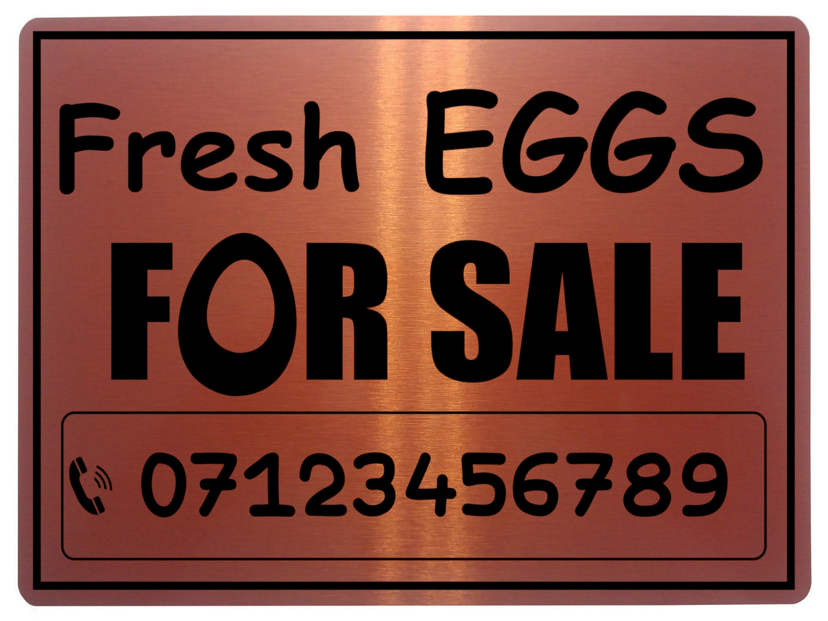 810 Custom Personalised Fresh EGGS FOR SALE Metal Aluminium Plaque Sign Door Gate House Farm
