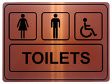 1295 TOILETS Women Men Disabled Metal Aluminium Plaque Sign Door Shop Bar Pub