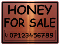 820 Personalised HONEY FOR SALE Metal Aluminium Plaque Sign Door Gate House Farm