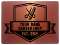 554 Custom Personalised BARBERSHOP Metal Aluminium Sign Plaque Door Wall Gate
