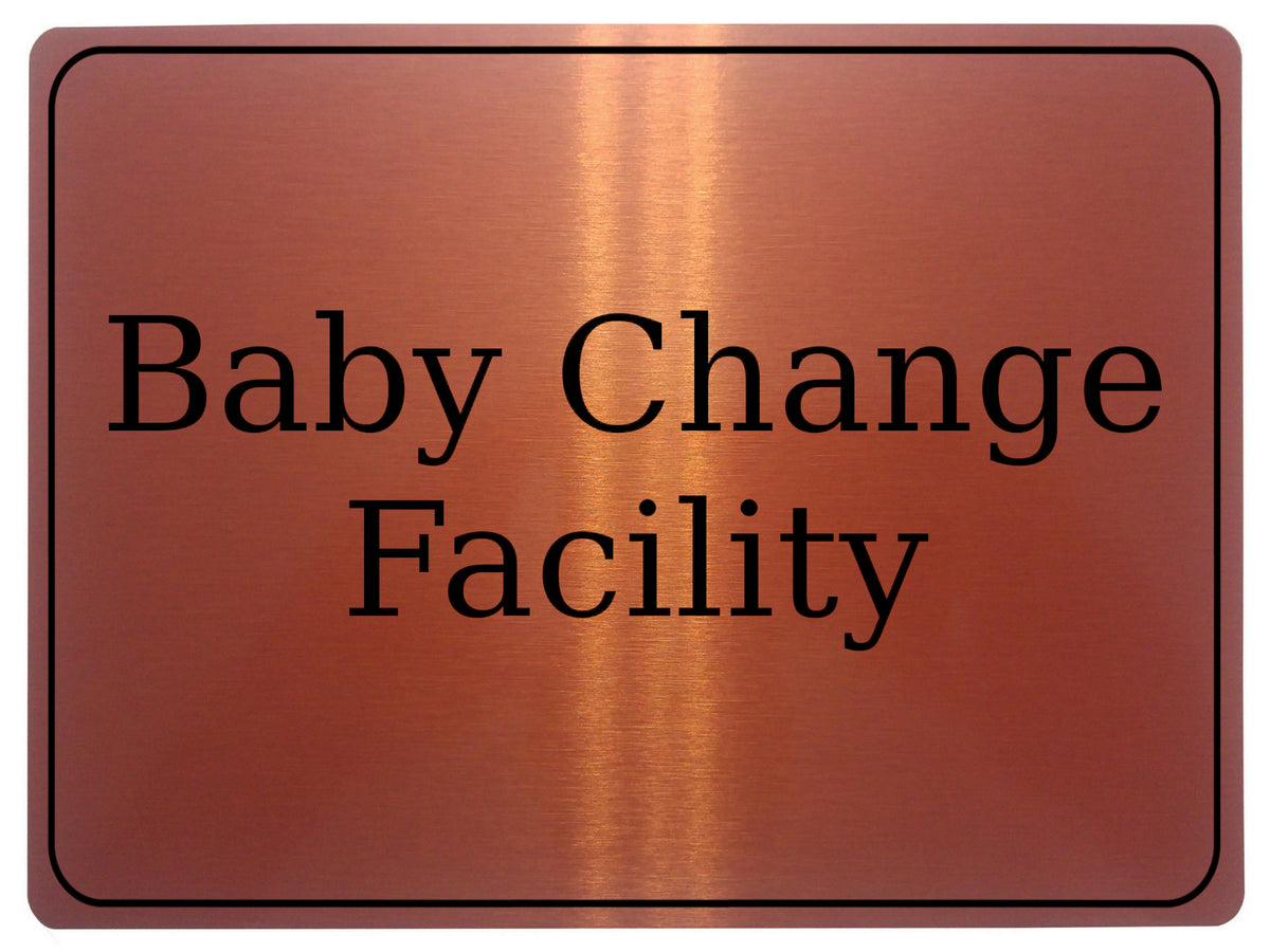 1297 Baby Change Facility Toilet Metal Aluminium Plaque Sign For Door, Shop