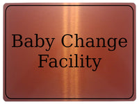 1297 Baby Change Facility Toilet Metal Aluminium Plaque Sign For Door, Shop