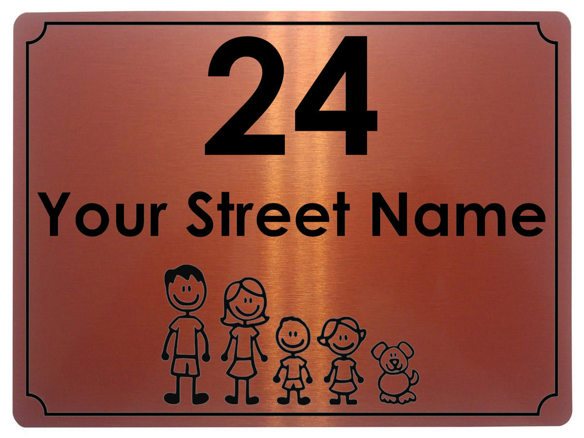 667 Personalised Address Family House Metal Aluminium Sign Plaque Door Wall Gate