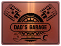 696 Custom Personalised DAD'S GARAGE Car Metal Aluminium Sign Plaque Door Wall Gate