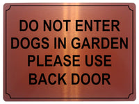 608 DO NOT ENTER PLEASE USE BACK DOOR Metal Aluminium Plaque Sign House Door Gate