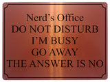 646 Nerd's Office DO NOT DISTURB I'M BUSY Funny Metal Aluminium Plaque Sign Door House