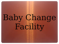 1296 Baby Change Facility Toilet Metal Aluminium Plaque Sign For Door, Shop